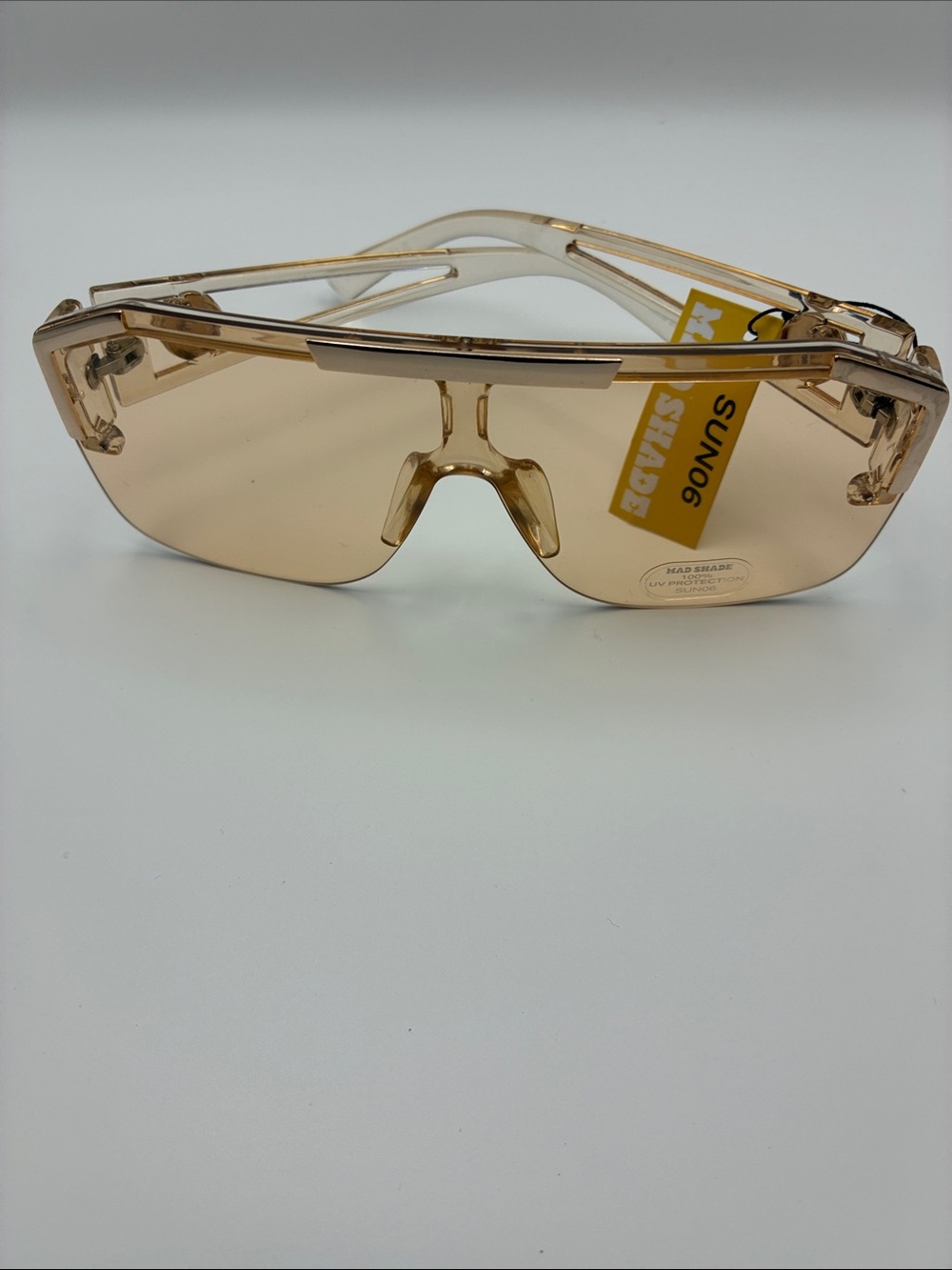 Women’s Shield Sunglasses in Light Amber